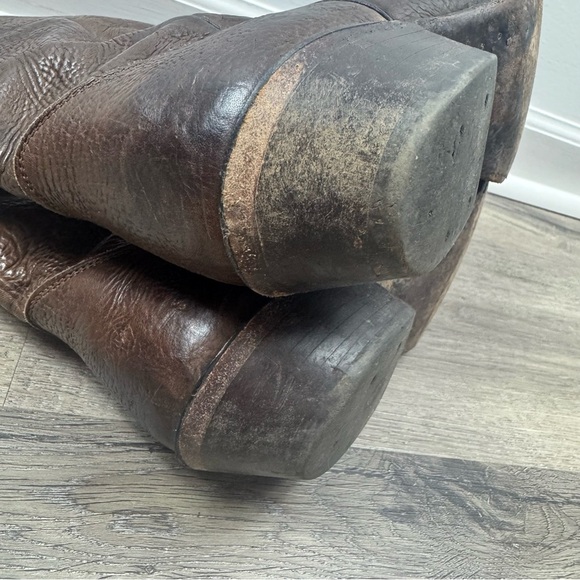 Nocona Leather Cowboy Boots Men’s Size 12 Dark Brown Western Boot - Picture 8 of 12